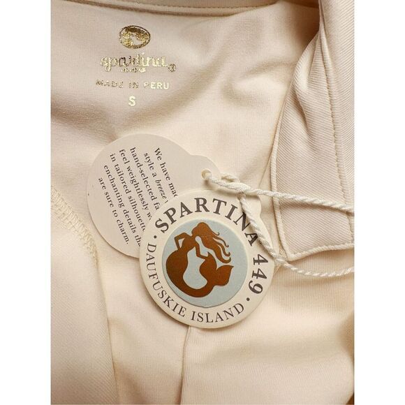 NWT Spartina Haven Midi Dress Navy Stripe Stretch Size S - Picture 9 of 10